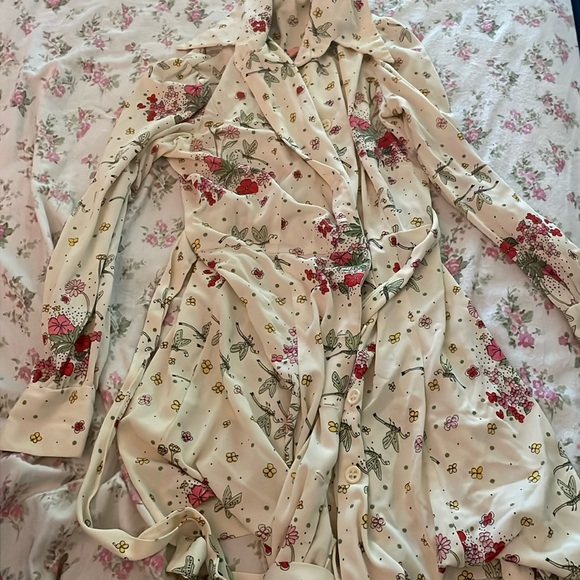VINTAGE ILGWU BUTTON UP LONGSLEEVE DRESS - Picture 1 of 1